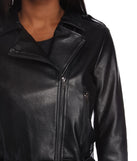 Belt It Out Faux Leather Jacket for 2023 festival outfits, festival dress, outfits for raves, concert outfits, and/or club outfits