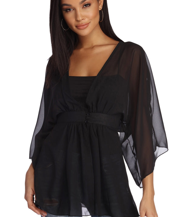 Sheer-ly Yours Chiffon Kimono for 2022 festival outfits, festival dress, outfits for raves, concert outfits, and/or club outfits