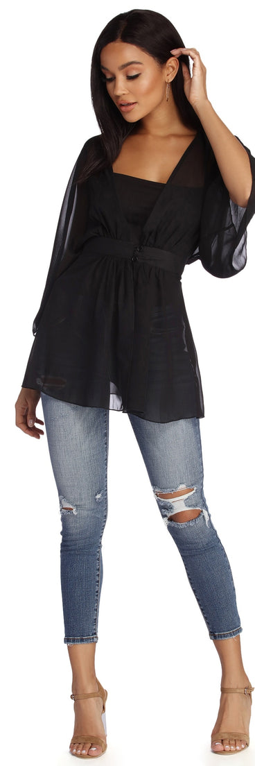 Sheer-ly Yours Chiffon Kimono for 2022 festival outfits, festival dress, outfits for raves, concert outfits, and/or club outfits