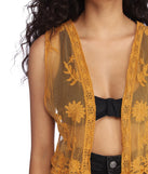Crochet Beauty Lace Vest for 2022 festival outfits, festival dress, outfits for raves, concert outfits, and/or club outfits