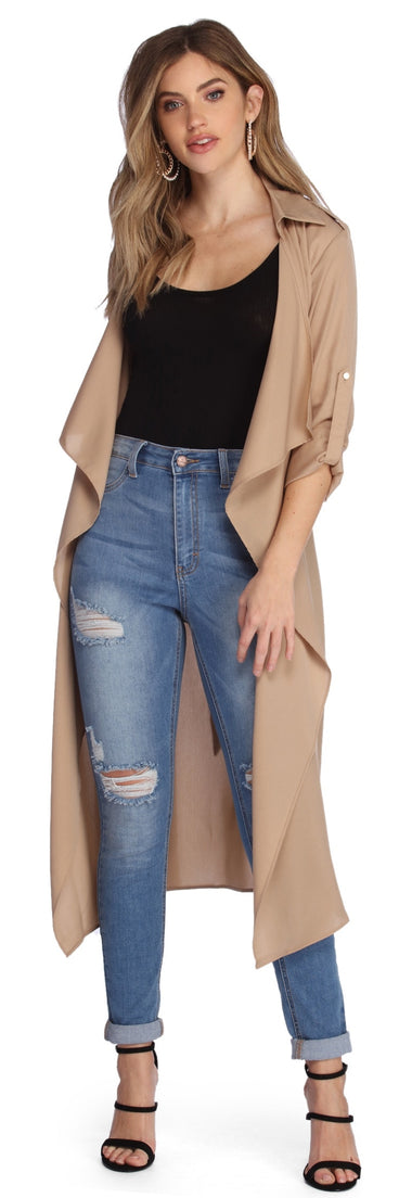 Day Chic Draped Trench Coat is the perfect Homecoming look pick with on-trend details to make the 2023 HOCO dance your most memorable event yet!