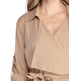 Day Chic Draped Trench Coat