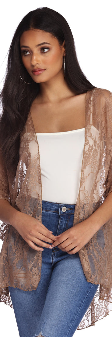 Flirty In Lace Kimono helps create the best summer outfit for a look that slays at any event or occasion!