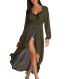 With fun and flirty details, Flowy And Chic Duster shows off your unique style for a trendy outfit for the summer season!