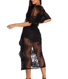 Tie Waist Lace Duster for 2022 festival outfits, festival dress, outfits for raves, concert outfits, and/or club outfits