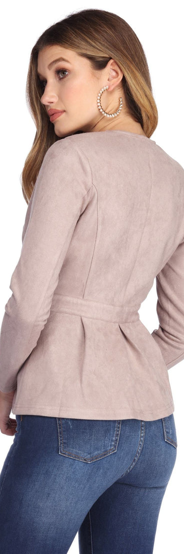 Please Me In Peplum Blazer