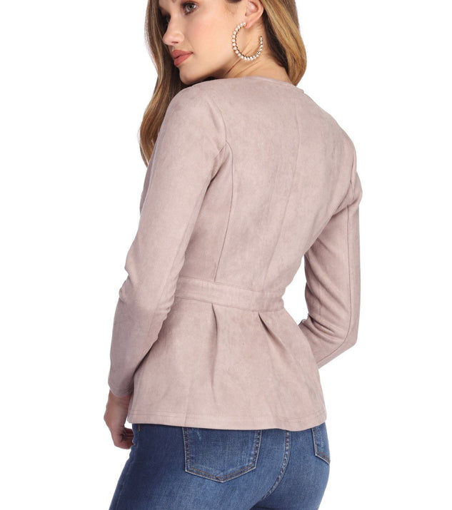 Please Me In Peplum Blazer