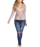 Please Me In Peplum Blazer