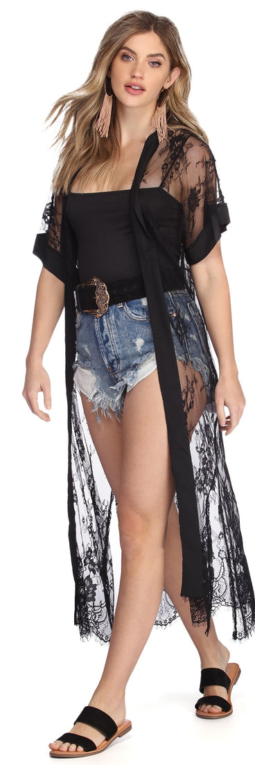 Lace For Days Duster for 2022 festival outfits, festival dress, outfits for raves, concert outfits, and/or club outfits