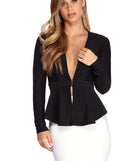 Poised In Peplum Blazer is the perfect Homecoming look pick with on-trend details to make the 2023 HOCO dance your most memorable event yet!
