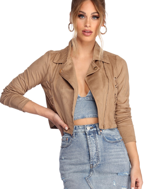 That's Our Moto Faux Suede Jacket
