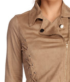 That's Our Moto Faux Suede Jacket