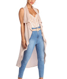 Drape Front Vest is the perfect Homecoming look pick with on-trend details to make the 2023 HOCO dance your most memorable event yet!
