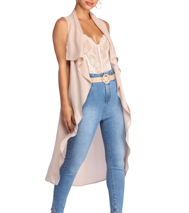 Drape Front Vest is the perfect Homecoming look pick with on-trend details to make the 2023 HOCO dance your most memorable event yet!