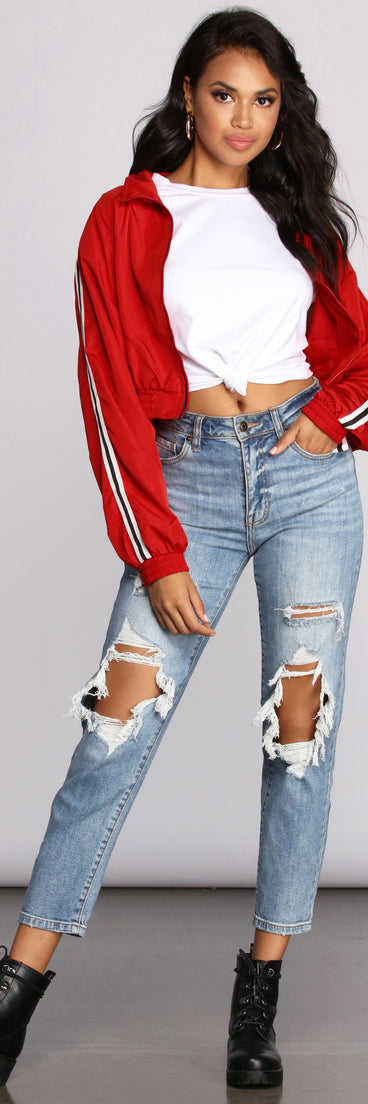 Stripe Game On Point Jacket