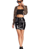 Wild One Leopard Cropped Jacket for 2022 festival outfits, festival dress, outfits for raves, concert outfits, and/or club outfits