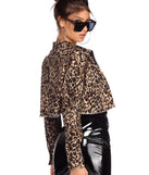 Wild One Leopard Cropped Jacket for 2022 festival outfits, festival dress, outfits for raves, concert outfits, and/or club outfits