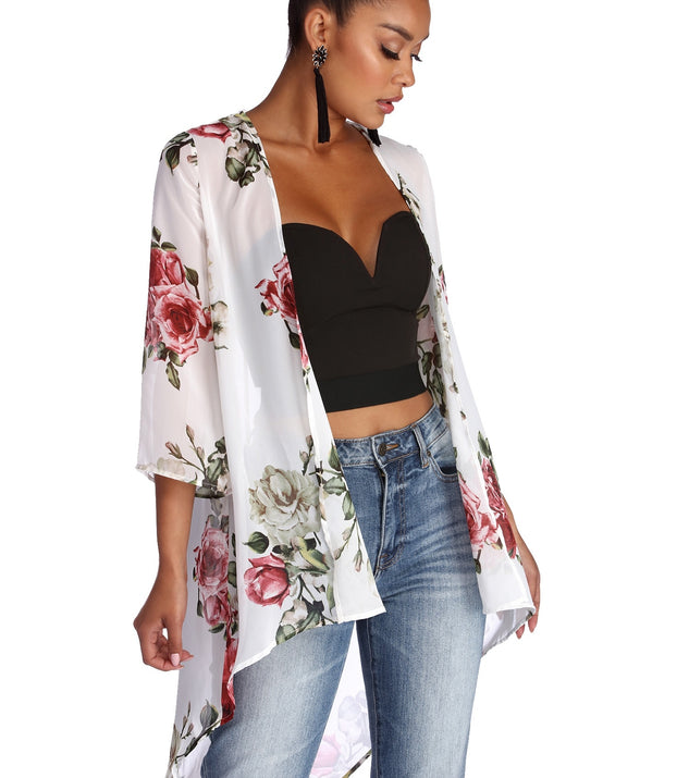 Darling In Floral Kimono for 2022 festival outfits, festival dress, outfits for raves, concert outfits, and/or club outfits