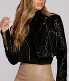Velvet Leopard Moto Jacket for 2022 festival outfits, festival dress, outfits for raves, concert outfits, and/or club outfits