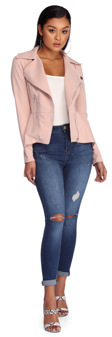 Something Sweet Peplum Jacket helps create the best summer outfit for a look that slays at any event or occasion!