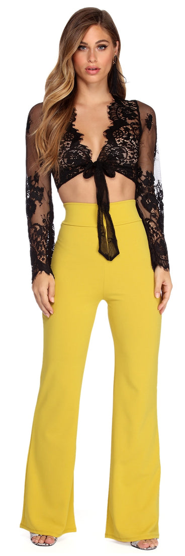 Tied With Lace Crop Top