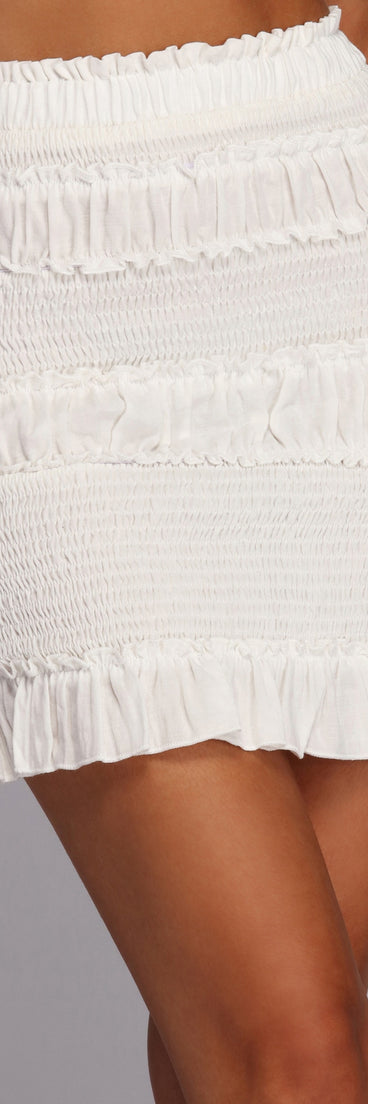 Shoot The Breeze Smocked Skirt