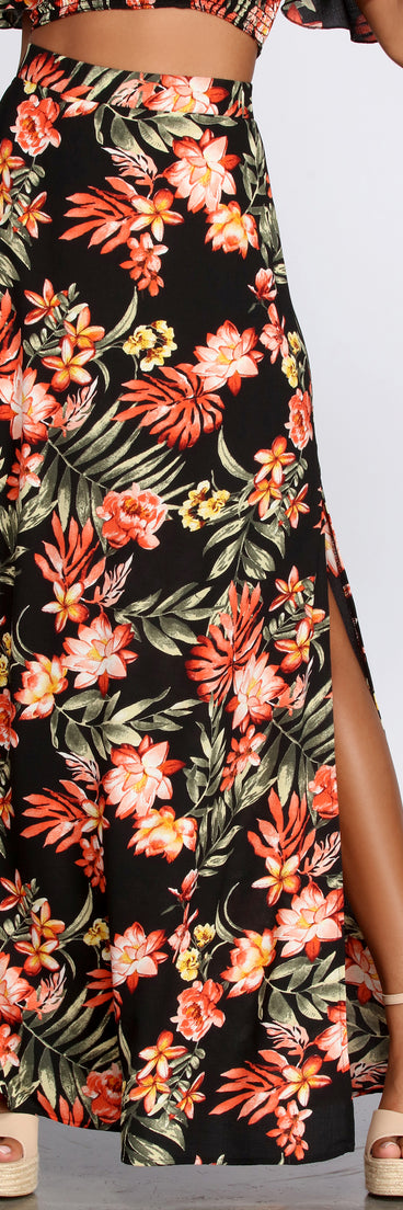 You’ll look stunning in the Hot Tropics Side Slit Skirt when paired with its matching separate to create a glam clothing set perfect for a New Year’s Eve Party Outfit or Holiday Outfit for any event!