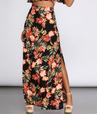 You’ll look stunning in the Hot Tropics Side Slit Skirt when paired with its matching separate to create a glam clothing set perfect for a New Year’s Eve Party Outfit or Holiday Outfit for any event!