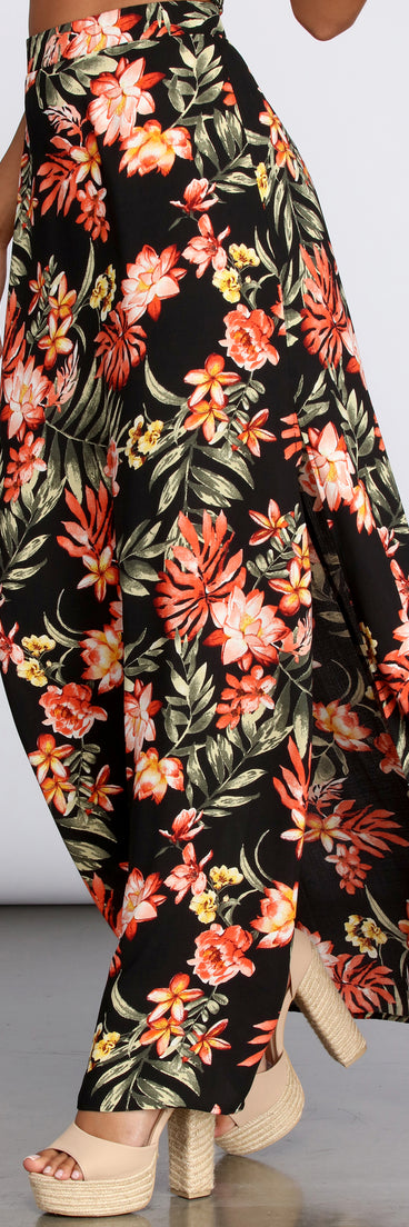 Hot Tropics Side Slit Skirt