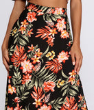Hot Tropics Side Slit Skirt