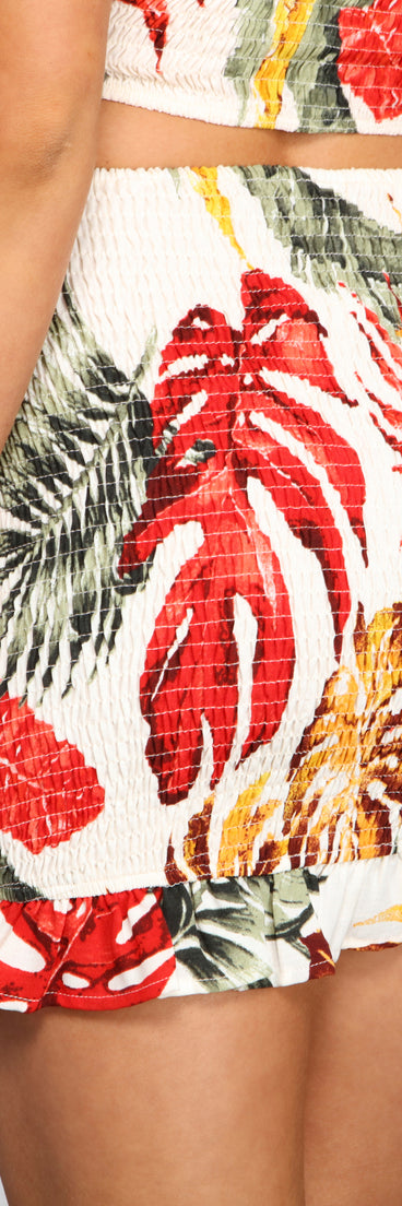 Ready For Paradise Smocked Mini Skirt provides a stylish start to creating your best summer outfits of the season with on-trend details for 2023!