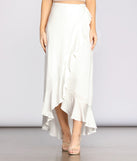 Wrap Me In Ruffles Maxi Skirt is a trendy pick to create 2023 festival outfits, festival dresses, outfits for concerts or raves, and complete your best party outfits!