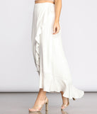 Wrap Me In Ruffles Maxi Skirt provides a stylish start to creating your best summer outfits of the season with on-trend details for 2023!