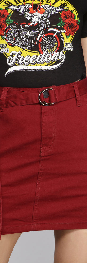 Belted Cargo Chic Mini Skirt for 2023 festival outfits, festival dress, outfits for raves, concert outfits, and/or club outfits