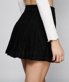 Stylishly Sassy Pleated Corduroy Mini Skirt provides a stylish start to creating your best summer outfits of the season with on-trend details for 2023!