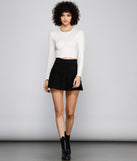 Stylishly Sassy Pleated Corduroy Mini Skirt provides a stylish start to creating your best summer outfits of the season with on-trend details for 2023!