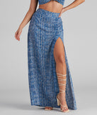 Girl's Trip Boho Slit Maxi Skirt is a trendy pick to create 2023 festival outfits, festival dresses, outfits for concerts or raves, and complete your best party outfits!