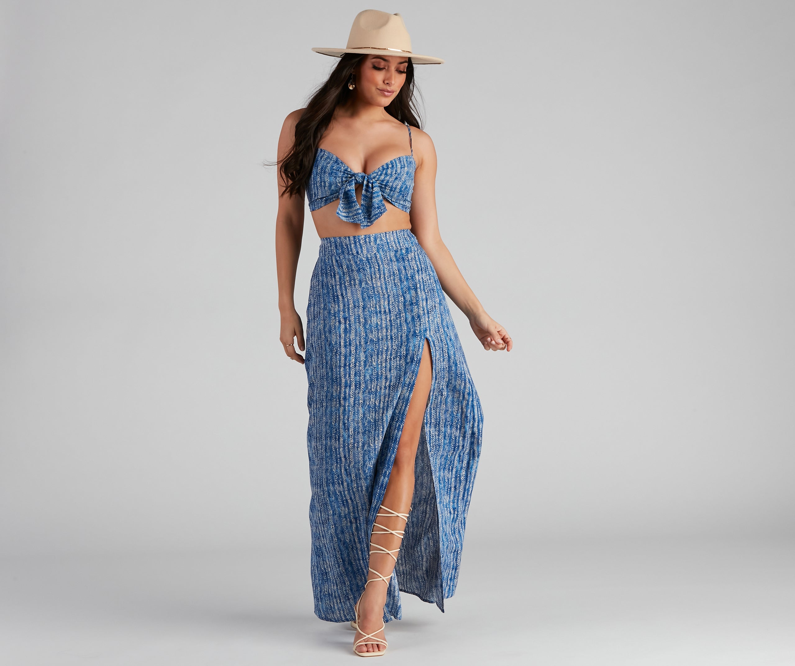 Girl s Trip Boho Slit Maxi Skirt Windsor