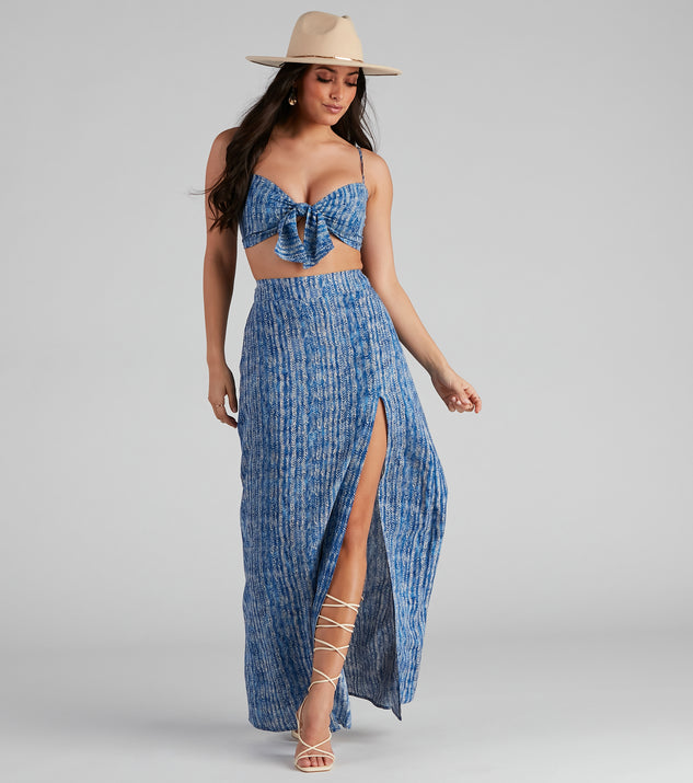 Girl's Trip Boho Slit Maxi Skirt provides a stylish start to creating your best summer outfits of the season with on-trend details for 2023!