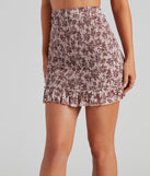 Cali Palms Smocked Mini Skirt provides a stylish start to creating your best summer outfits of the season with on-trend details for 2023!