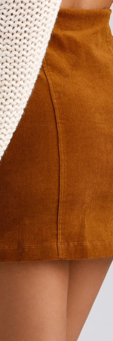 Falling For Ya Button Corduroy Skirt provides a stylish start to creating your best summer outfits of the season with on-trend details for 2023!