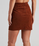 Fallen Leaves Corduroy Mini Skirt for 2023 festival outfits, festival dress, outfits for raves, concert outfits, and/or club outfits