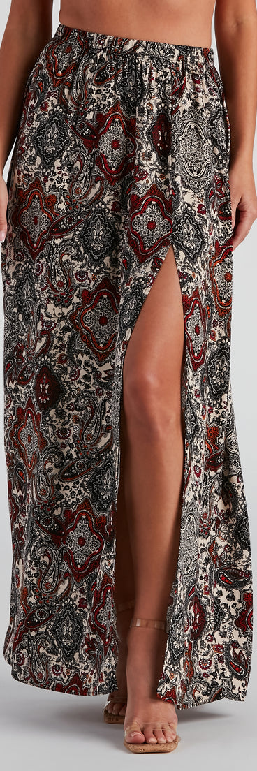 Who's That Girl Boho Maxi Skirt is a trendy pick to create 2023 festival outfits, festival dresses, outfits for concerts or raves, and complete your best party outfits!