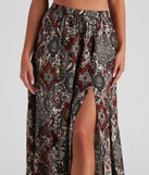 Who's That Girl Boho Maxi Skirt provides a stylish start to creating your best summer outfits of the season with on-trend details for 2023!