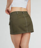 The mini skirt length on the Trendsetting Confidence High Rise Cargo Mini Skirt adds a sultry detail to your going-out outfits or everyday looks.