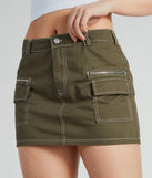 The mini skirt length on the Trendsetting Confidence High Rise Cargo Mini Skirt adds a sultry detail to your going-out outfits or everyday looks.
