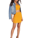 Smocked Ruffle Mini Skirt for 2022 festival outfits, festival dress, outfits for raves, concert outfits, and/or club outfits