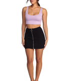 O-Ring Detail Mini Skirt for 2022 festival outfits, festival dress, outfits for raves, concert outfits, and/or club outfits