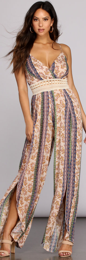 Perfect Paisley Tulip Jumpsuit will help you dress the part in stylish holiday party attire, an outfit for a New Year’s Eve party, & dressy or cocktail attire for any event.