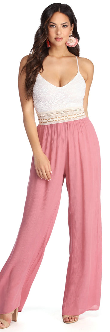 Take My Breath Crochet Jumpsuit will help you dress the part in stylish holiday party attire, an outfit for a New Year’s Eve party, & dressy or cocktail attire for any event.